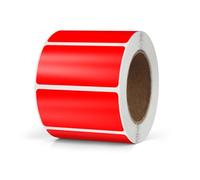 Meitaat Lot de 500 autocollants rectangulaires rouges - 50 x 25 mm - Code couleur - Étiquettes de déménagement amovibles