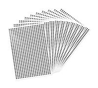 Meitaat Lot de 7000 autocollants points noirs 6,3 mm - Étiquettes adhésives rondes en vinyle - Autocollants auto-adhésifs pour points de marquage et codage couleur