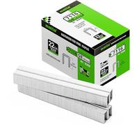 meite 7116 Lot de 10 000 agrafes galvanisées type 71 pour pistolet agrafeuse 16 mm de long pour tapis, boîte à bois, câble, abri de jardin, clôture