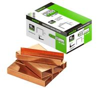 meite Agrafes pour Fermeture de Carton 16 GA, Longueur 15 mm, Couronne 34,7 mm (1-3/8"), Cuivrées Agrafes pour Carton, pour Agrafeuse À Cartons Manuelle Ou Pneumatique, 2 000 Pièces