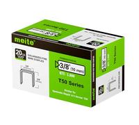 meite Agrafes T-50, agrafes robustes longueur de 10 mm pour agrafeuse, calibre 20, couronne de 10,55 mm, agrafes galvanisées pour ameublement (5 000 pièces)