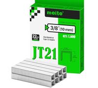 meite Agrafes Type 53/10 mm, Couronne de 11,2 mm, Galvanisées Agrafes JT21, Idéales pour Bricolage et Décoration Maison, Lot de 1 600 pièces