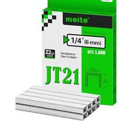 meite Agrafes Type 53/6 mm, Couronne de 11,2 mm, Galvanisées Agrafes JT21, Idéales pour Bricolage et Décoration Maison, Lot de 1 600 pièces