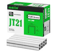 meite Agrafes Type 53/6 mm, Couronne de 11,2 mm, Galvanisées Agrafes JT21, Idéales pour Bricolage et Décoration Maison, Lot de 5 000 pièces