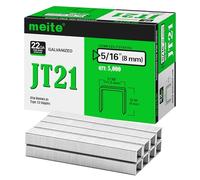 meite Agrafes Type 53/8 mm, Couronne de 11,2 mm, Galvanisées Agrafes JT21, Idéales pour Bricolage et Décoration Maison, Lot de 5 000 pièces
