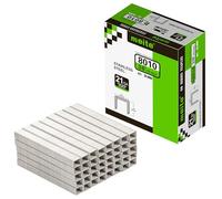meite Agrafes Type 80/10 mm en Acier Inoxydable 304, Agrafes pour Agrafeuse Tapissier de Type 80, Lot de 10.000 pièces, 12,8 mm Couronne, pour la Tapisserie, la Construction et Les Réparations