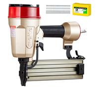 meite Cloueuse en T pour béton avec 400 clous à béton de 3,8 cm, pistolet à ongles pneumatique robuste de calibre 14, compatible avec les clous en T à béton de calibre 14 de 1,9 cm à 6,3 cm (ST64E)