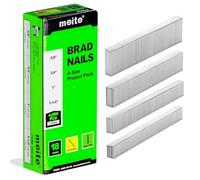 meite Clous de Finition Brad Galvanisés Type 18G, Lot Assorti de 4 000 Pièces en 4 Tailles (16 mm, 19 mm, 25 mm, 32 mm), Clou pour Cloueuse 18G, Pour Menuiserie et Travaux de Finition