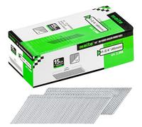 meite Clous de Finition Galvanisé à Angle de Type DA 15G / 45 mm, 34 Degres, 15G Clous DA Inclinés Pour Cloueuse, Ideals Pour Finitions, Moulures Et Menuiserie, Lot de 2 000