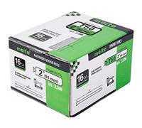 meite Clous de Finition Galvanisés de Type 16G / 50 mm, Diamètre du Fil 1,6 mm, Tête 2,8 × 1,6 mm, 16GA Clous pour Cloueuse, pour le Travail du Bois et la Tapisserie, Lot de 2500