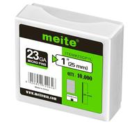meite Clous finettes 23GA / 25 mm, Galvanisés, Lot de 10 000, Fil diamètre 0,63 mm, Clous À Épingler Sans Tête pour le Travail du Bois Fin et les Travaux de Garniture