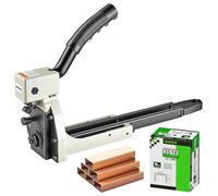 meite HB3518 Agrafeuse Manuelle de Fermeture de Carton avec Agrafes de Carton 16 GA 18 mm (1 600 pcs), couronne de 34,7 mm, Agrafeuse à Carton Pistolet à Agrafeuse en Carton Ondulé