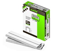 meite Lot de 10 000 agrafes galvanisées en fil fin galvanisé de calibre 21 avec couronne de 1,27 cm, longueur de jambe de 6,3 mm pour agrafeuse MT8016