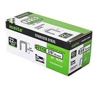 meite Lot de 10 020 agrafes en acier inoxydable 304 de calibre 22 avec couronne de 0,95 cm de long pour tissus d'ameublement