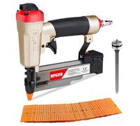 meite MP635B Cloueuse pneumatique compacte pour crayons sans tête avec 10 000 clous 25 mm, pour crayons sans tête (diamètre du fil 0,63 mm, longueur 12 à 35 mm), idéal pour les moulures fines et