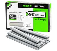 meite SC760-16 Lot de 3 600 agrafes à couronne intérieure en C de calibre 1,27 cm pour anneaux de porc galvanisés SC760S-I2 Outils de fermeture à anneau C pour sécuriser les cages métalliques