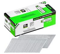 meite Type 15G / Clous de finition inclinés 50 mm, clous de finition galvanisés de 15 gauge à 34 degrés pour cloueuses - Idéaux pour les travaux de menuiserie, tapisserie et encadrement (2 000 pièces)