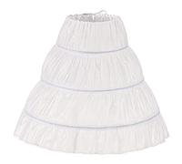 MEITEMEI Enfants 3 cerceaux Petticoat Filles Crinoline Jupons sous 4-14 Ans Filles Princesse/Robe de Cérémonie (2-6 yrs,Length 21.65", Blanc)