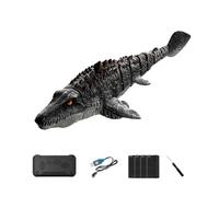 Meiurlex Bateau Mosasaurus S11 RC hautement simulé avec caméra HD, jouet dinosaure aquatique Wi-Fi 2,4 GHz, bateau pulvérisateur télécommandé étanche avec double moteur, lumières LED pour adultes