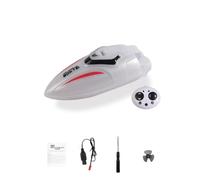 Meiurlex Bateau rapide RC 20 km/h 2,4 GHz avec éclairage coloré Blanc | La correction manuelle du rameur et la fonction de dressage favorisent une conduite uniforme sur l'eau.