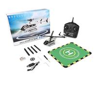 Meiurlex K160 EC-145 - Modèle d'hélicoptère radiocommandé 4 canaux Brushless avec gyro 6 axes et stabilisation de vol 6G - Cadeau télécommandé pour adultes
