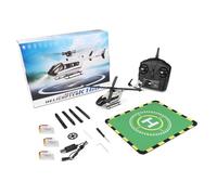 Meiurlex K160 EC-145 - Modèle d'hélicoptère radiocommandé 4 canaux Brushless avec gyro 6 axes et stabilisation de vol 6G - Cadeau télécommandé pour adultes