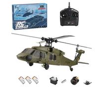 Meiurlex K170 Hélicoptère RC UH-60L Black Hawk modèle avec moteur brushless, maintien de l'altitude et flux optique, hélicoptère 2,4 GHz 4 canaux Flybarless RC avec gaz gauche/droite réglable pour