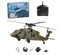 Meiurlex K170 Hélicoptère RC UH-60L Black Hawk modèle avec moteur brushless, maintien de l'altitude et flux optique, hélicoptère 2,4 GHz 4 canaux Flybarless RC avec gaz gauche/droite réglable pour