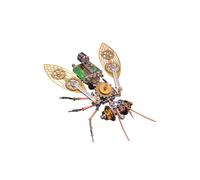 Meiurlex Kit de puzzle 3D en métal Steampunk Big Bee mécanique à faire soi-même pour adultes et adolescents, modèle de puzzle d'insectes 3D, décoration de bureau et collectionneur (218 pièces)