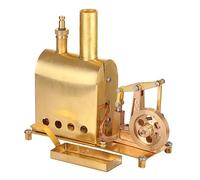 Meiurlex Mini modèle de moteur à vapeur qui fonctionne, 11,3 x 4,5 x 10 cm, mini modèle de moteur à vapeur en cuivre pur avec chaudière, jouet STEM d'expérience physique