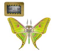 Meiurlex Puzzle 3D en métal steampunk modèle papillon DI YAssembly mécanique en métal Graellsia Isabellae Moth Kit de bricolage, cadeau pour adolescents et adultes (150 pièces + )