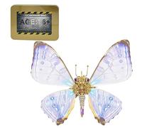 Meiurlex Puzzle 3D en métal steampunk modèle papillon DI YAssembly mécanique Morpho Sulkowskyi en métal kit de bricolage, cadeau pour adolescents et adultes (150 pièces + )