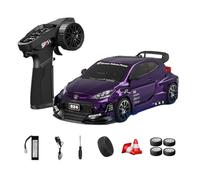 Meiurlex Voiture télécommandée 1:24 4WD RC Drift Car 2,4 GHz avec gyroscopique, contrôle proportionnel, lumières LED, autonomie de 30 min, pneus interchangeables, voiture de course haute vitesse