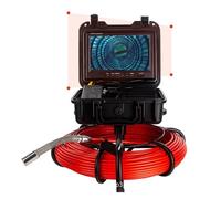 MEIVIYA Caméra d'égout 7 mm de diamètre Rouge Red Wiless WiFi WiFi 20-50m Caméra vidéo d'inspection de Tuyau, IP68 Endoscope Industriel des égouts de vidange(50m)