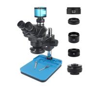MEIVIYA Caméra Vidéo 1080P 48mp 2K 4K USB VGA, Microscope Trinoculaire Stéréo À Simulateur De Focale D'objectif 50X 100X, Ensemble for Le Souda De Téléphones Et La Réparation De PCB(48MP 4K HDMI USB)