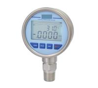 MEIVIYA Contrôleur de Pression de Pompe à Eau, Manomètre hydraulique numérique avec diaphragme de température, manomètre de Carburant Liquide en Acier Inoxydable 316L LCD(NPT 1-8,0-250KPa)