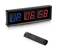 MEIVIYA Minuterie LED De Fitness, Minuterie Montée À La Maison, Chiffres Muraux vers Le Bas/Haut, Intervalle De Gymnastique for Horloge, Compte À Rebours, Chronomètre, Horloge Numérique