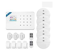 MEIVIYA Système d'alarme for cambrioleur Domestique, GSM, unité Centrale, Panneau d'alarme, contrôle Intelligent par Application, avec détecteur de Mouvement(KIT 4)