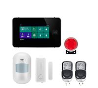 MEIVIYA Système D'alarme Intelligent for Maison, Wi-FI, GSM, Sécurité, Hôte, avec Porte Et Capteur De Fumée, Tuya, Contrôle par Application Intelligente, Fonctionne(W8B14)