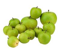 Meiwlong 14 PCS Mini Green Apples Artificiel Réaliste Plastic Fruit Fake RéalisteModel Accessoires Centerpièces s Décoration Home Fête Vacances Cuisine