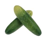 Meiwlong 2 PCS Artificiel RéalisteGreen Cucumber Fake Réaliste Plastic Légume Décoration Home Cuisine Faux Accessoires Ornament Fête Festival