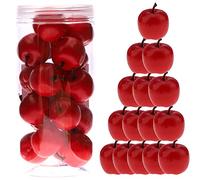 Meiwlong 27 PCS Fake Artificiel RéalisteRed Apples Décoration Home Faux Réaliste Plastic Centerpièces s Fruit Ornament Fête Christmas Indoor Festival