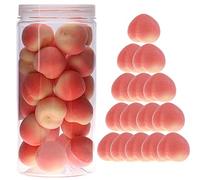 Meiwlong 27 PCS Mini Artificiel Peach Décoration Theme Fête Fake RéalistePlastic Accessoires Faux Réaliste Fruit Model Garnish Home Récolte Festival d'halloween