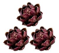 Meiwlong 3Pcs Artificiel Large Red Légume Artichoke Flowers Fake Réaliste Légume Floral Bouquet Home Fête Cuisine Table Indoor Décoration Craft