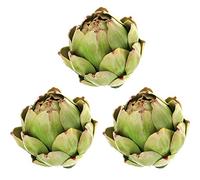 Meiwlong 3Pcs Artificiel Légume Large Green Artichoke Plant RéalisteFake Flowers Bouquet Décoration Christmas Fête Home Cuisine Table Supplies