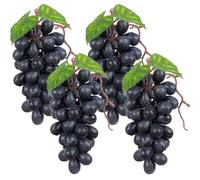 Meiwlong 4 Faisceau Artificiel Plastique Faux Noir Raisins Guirlande Décoration Ferme Tableau Modèle Props