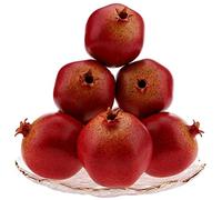 Meiwlong Lot de 6 décorations réalistes en forme de grenade pour la maison, la cuisine, les fêtes, les mariages, les photographies