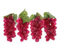 Meiwlong Rouge Raisins Faux Décoration Artificiel Plastique Raisins La Cuisine Maison La fête Décoration - 4 Faisceau