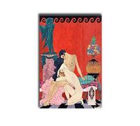 MEIXI MOBILE Peinture sur toile murale - Lovers lesbiennes par Georges Barbier - Poster contemporain pour salon, chambre à coucher, bureau - Art déco moderne - 30,5 x 45,7 cm - sans cadre