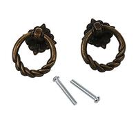 meiyan 2 pieces Vintage Cabinet Drawer Dresser Garniture a tiroir poignee a boutons avec vis - Laiton antique